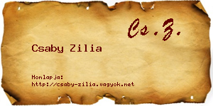 Csaby Zilia névjegykártya
