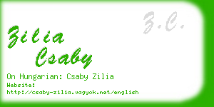 zilia csaby business card